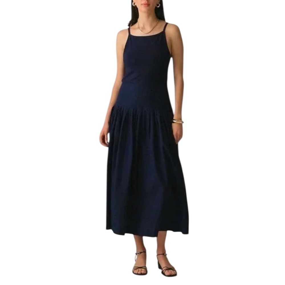 J. Crew Navy Blue Midi Dress